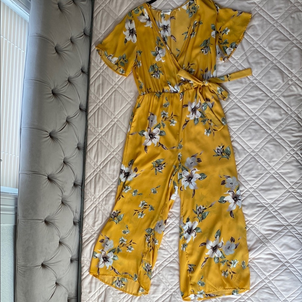 Floral Yellow Jumpsuit